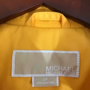 Michael Michael Kors yellow trench raincoat jacket